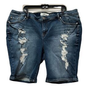 Torrid Distressed Denim Jean Shorts Size 26